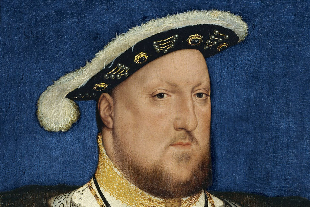 King Henry VII, wearing a hat, stares away, in a portrait.