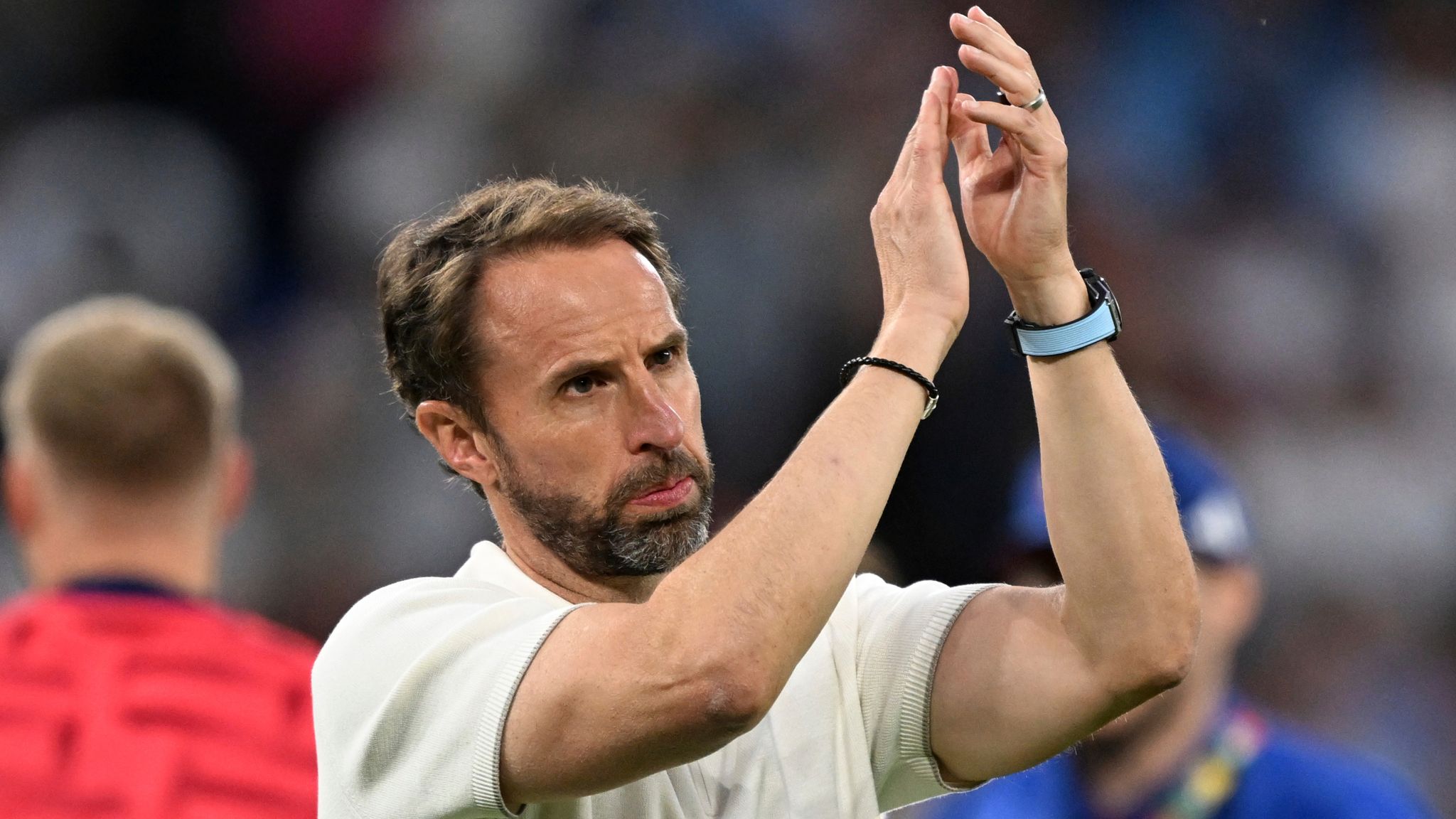 Gareth Southgate congratulating the team
