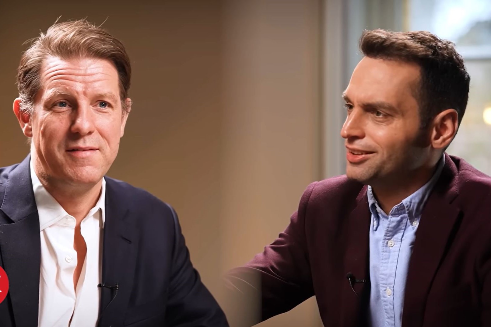 A montage of two conversation participants side-by-side.