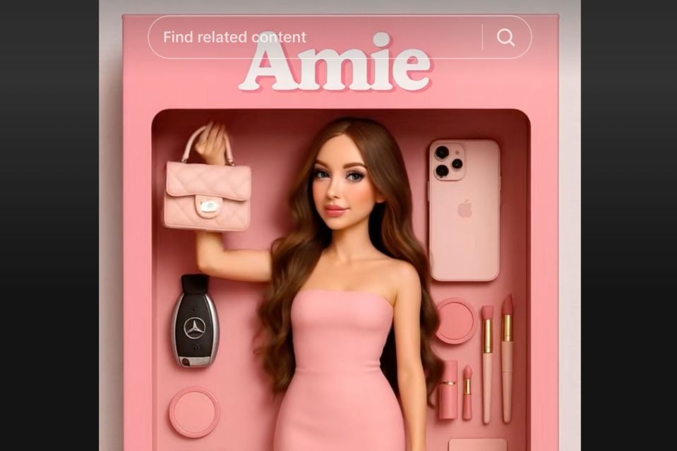 An AI generated image of a Barbie-like Toy