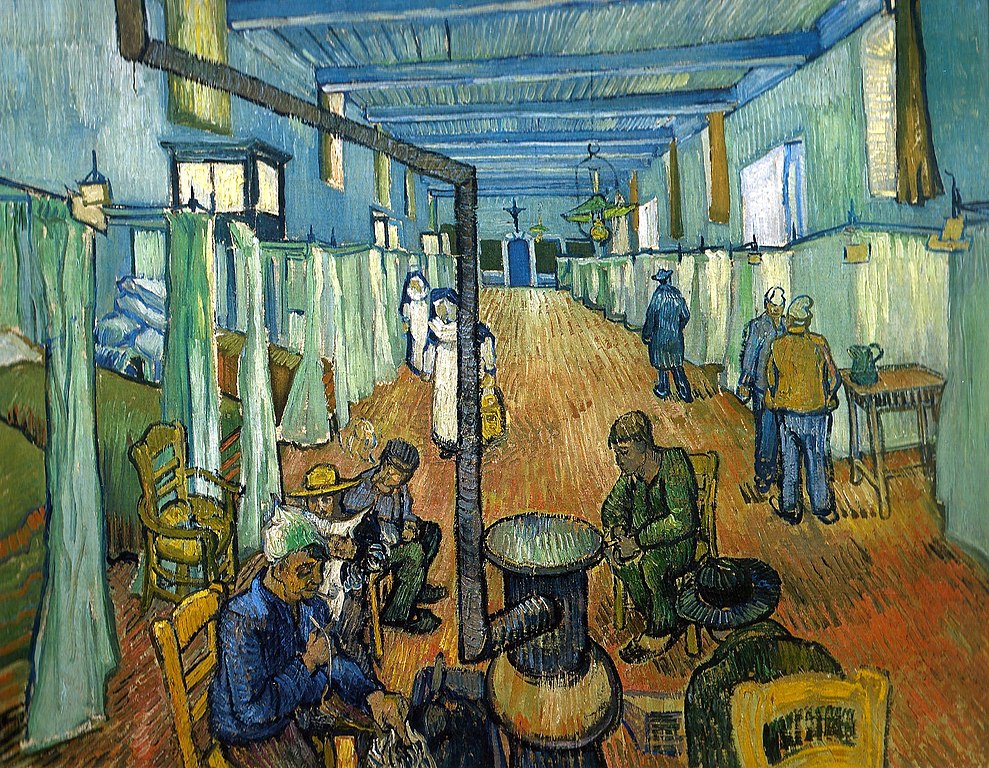 Van Gogh's painting of a mental ward in a hospital
