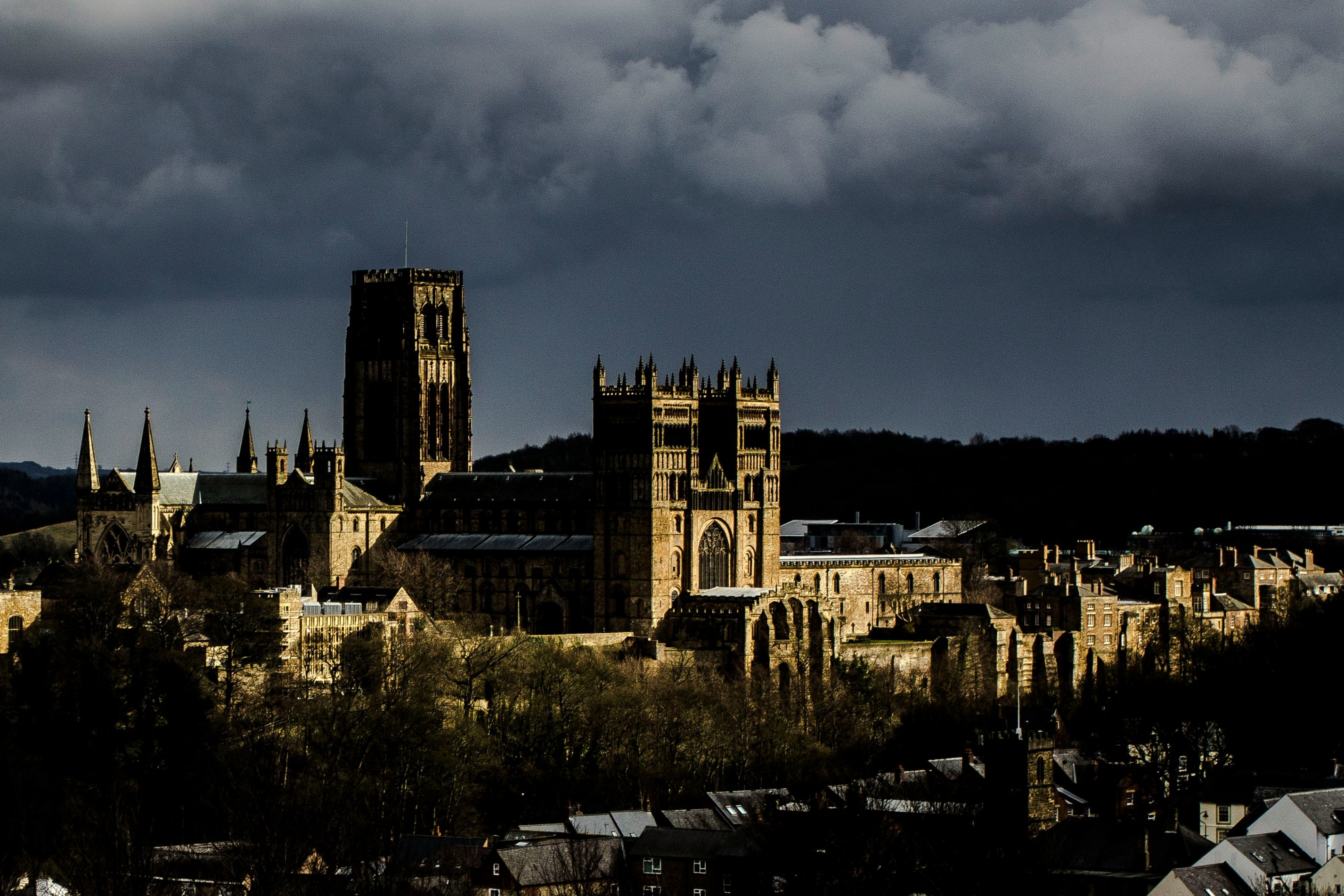 Dark clouds over Durham Cathedral