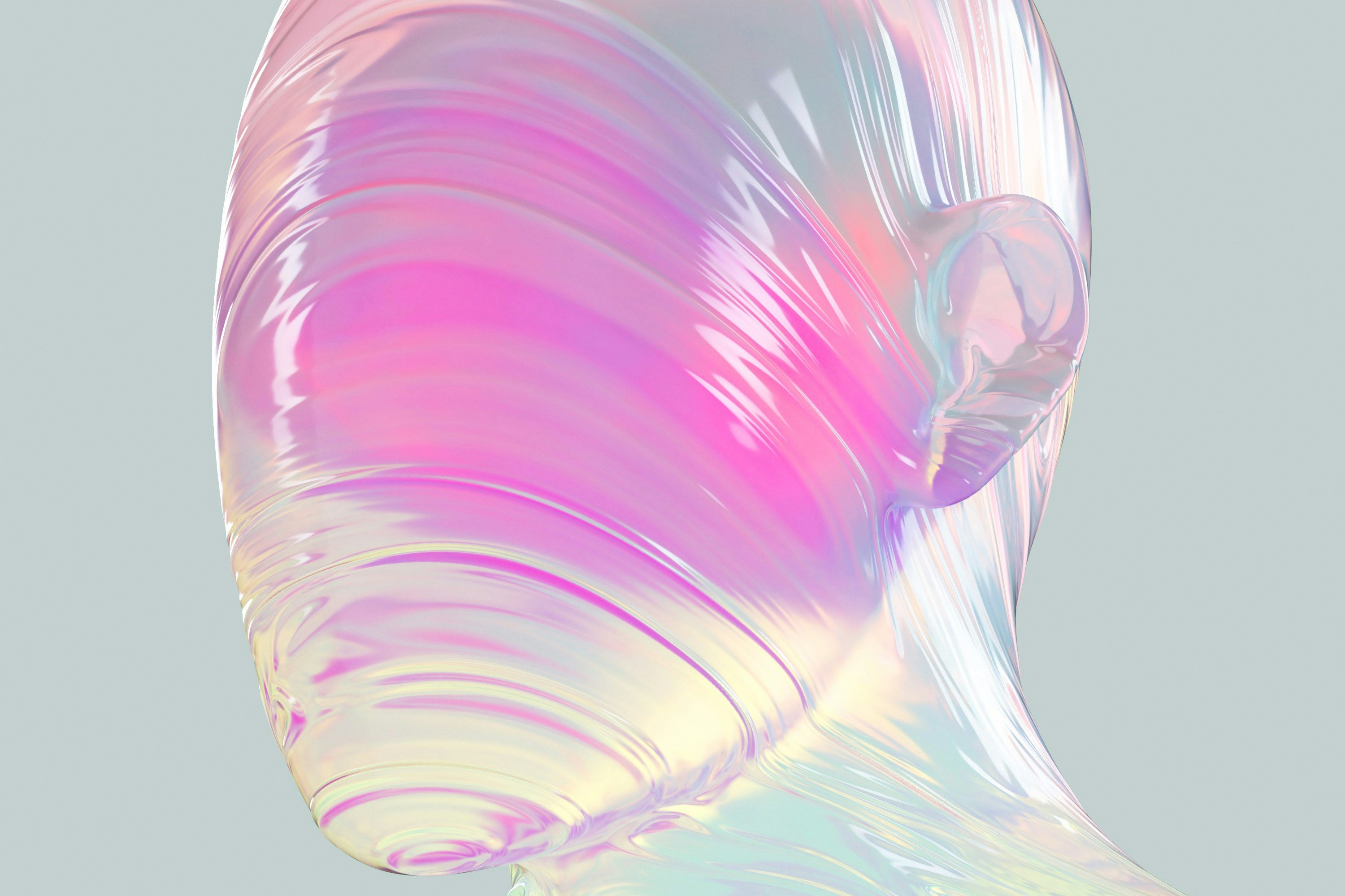 A visualised glass head shows a swirl of pink across the face.