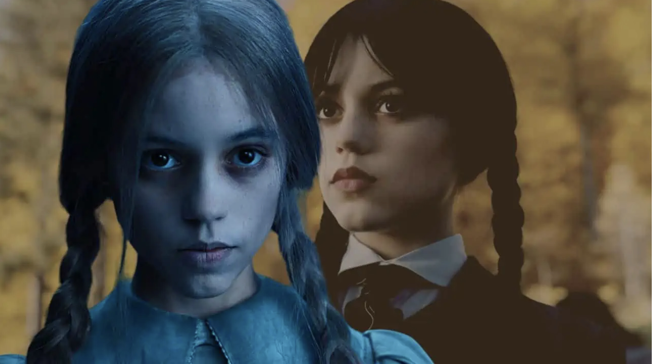 Wednesday Addams scowls.