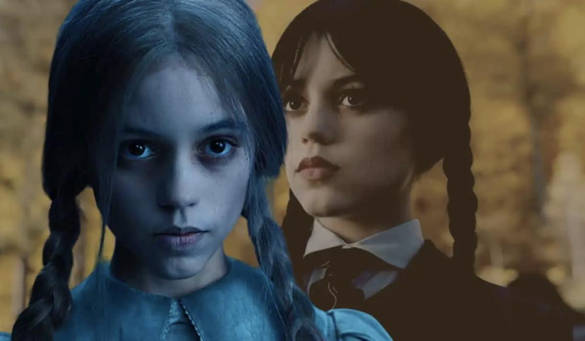 Wednesday Addams scowls.