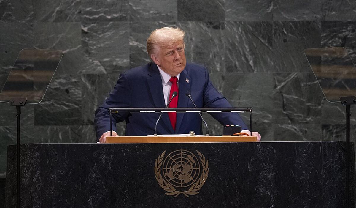 Trump address the UN.