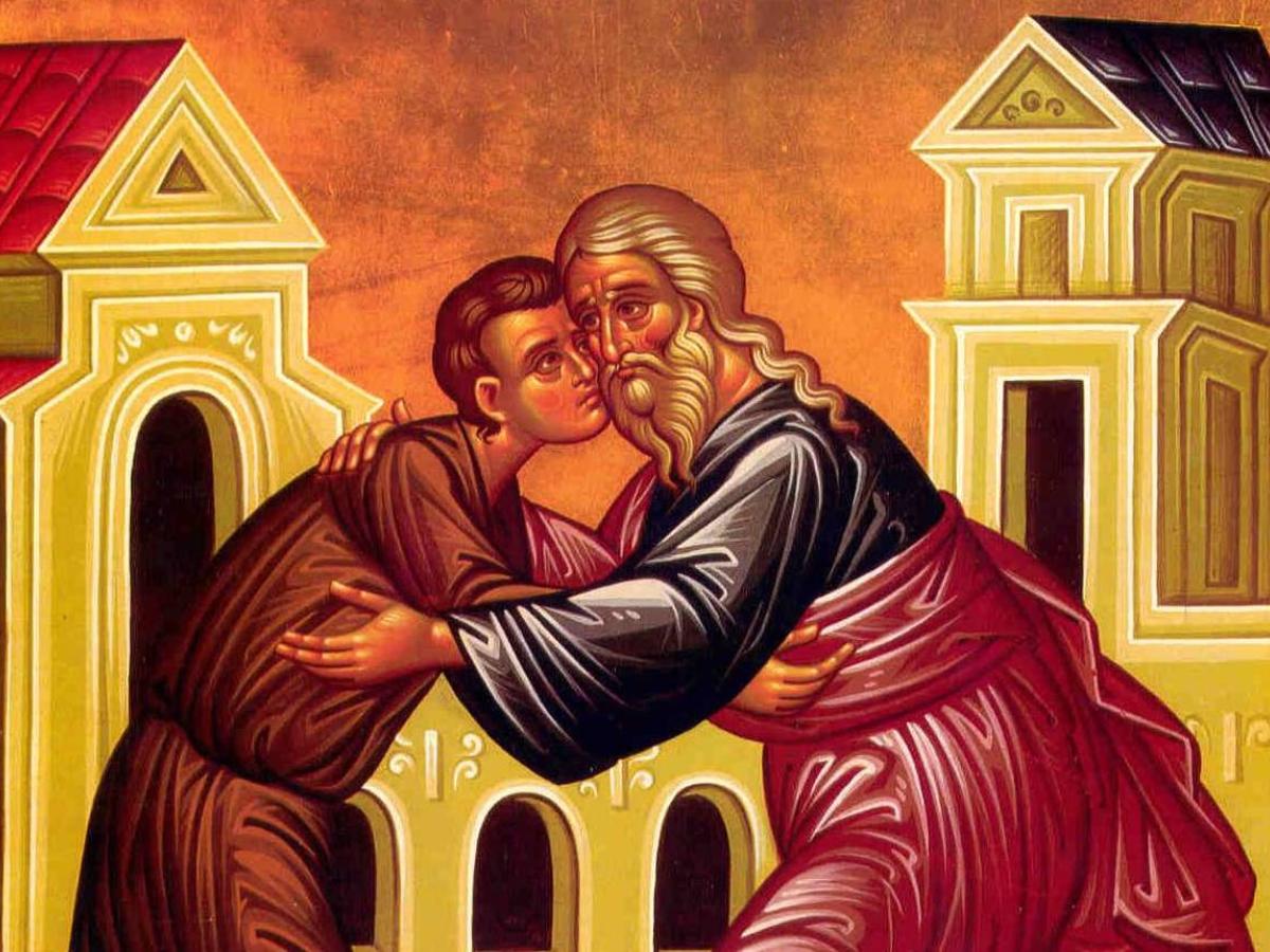 Eastern Orthodox icon depict the Prodigal Son