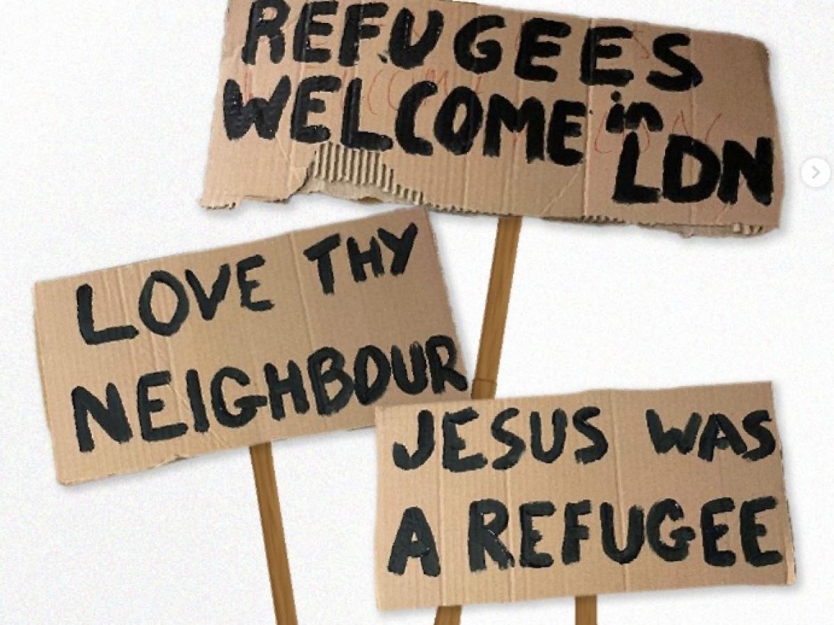Protest placards