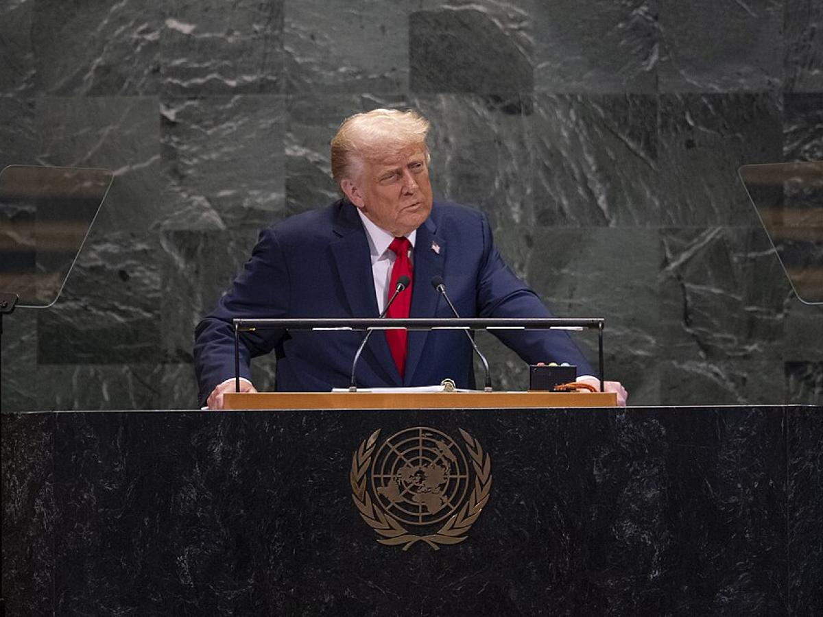 Trump address the UN.