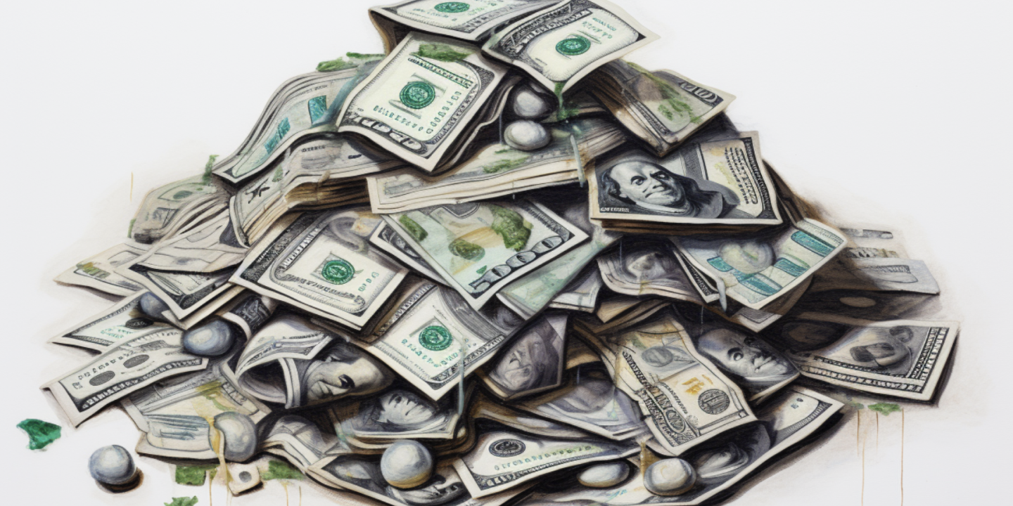 Piles of money