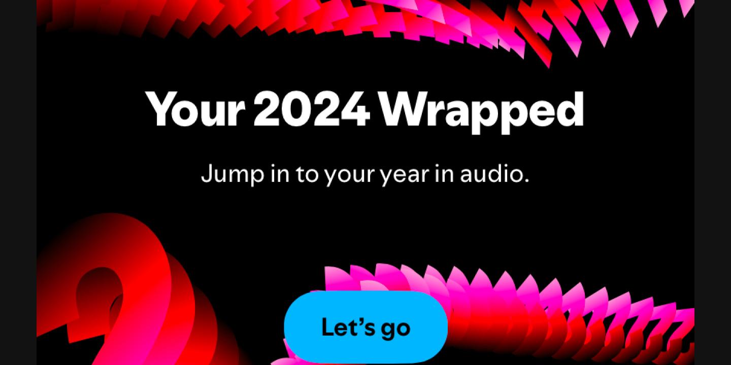 A screengrab from Spotify reads 'your 2024 wrapped.