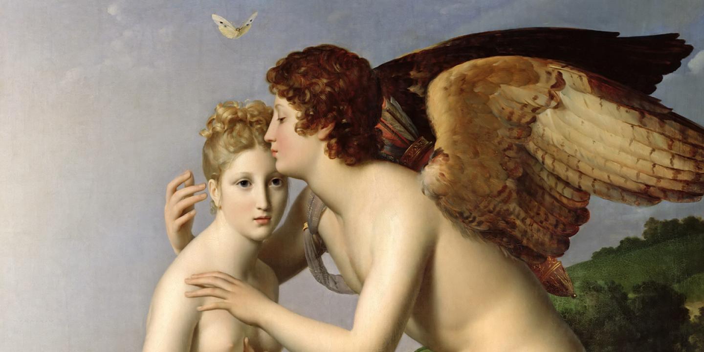 Two angels converse.
