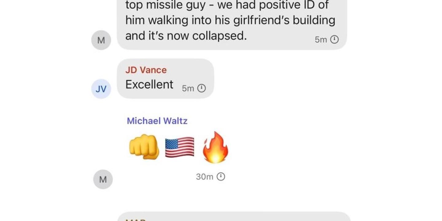 Screen grab of messages with text and emojis.