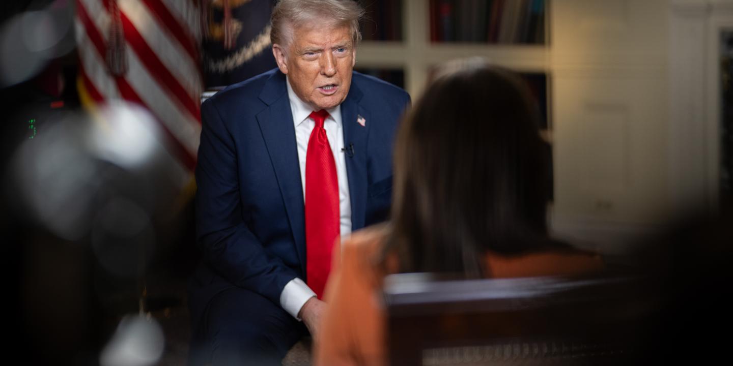 President Trump speaks in the White House