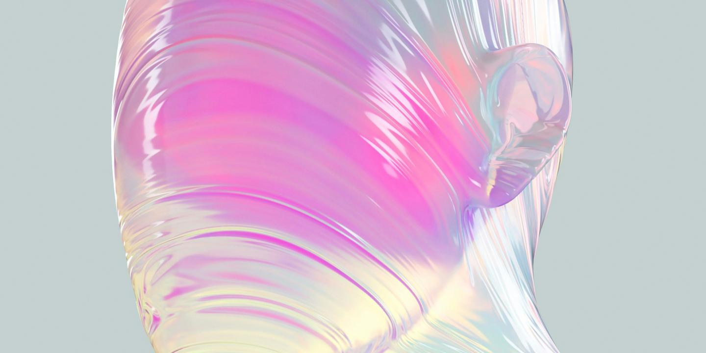 A visualised glass head shows a swirl of pink across the face.