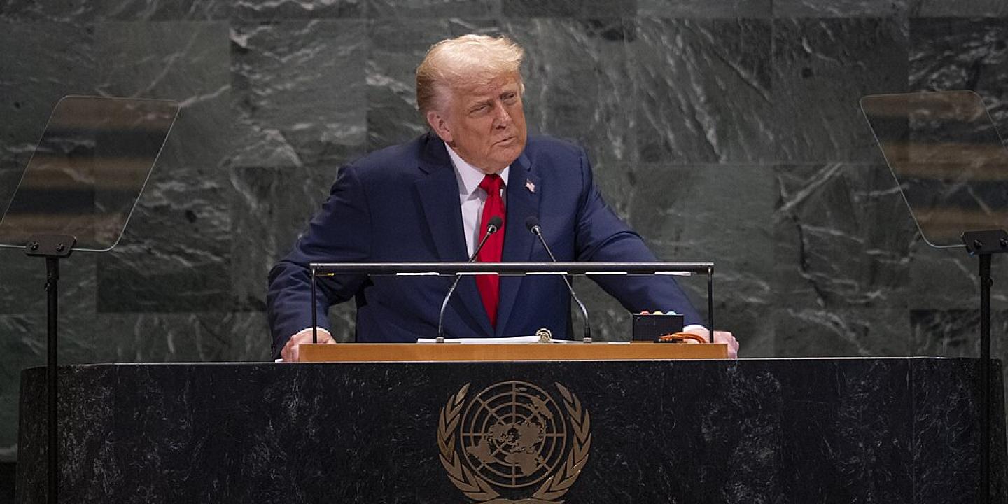Trump address the UN.