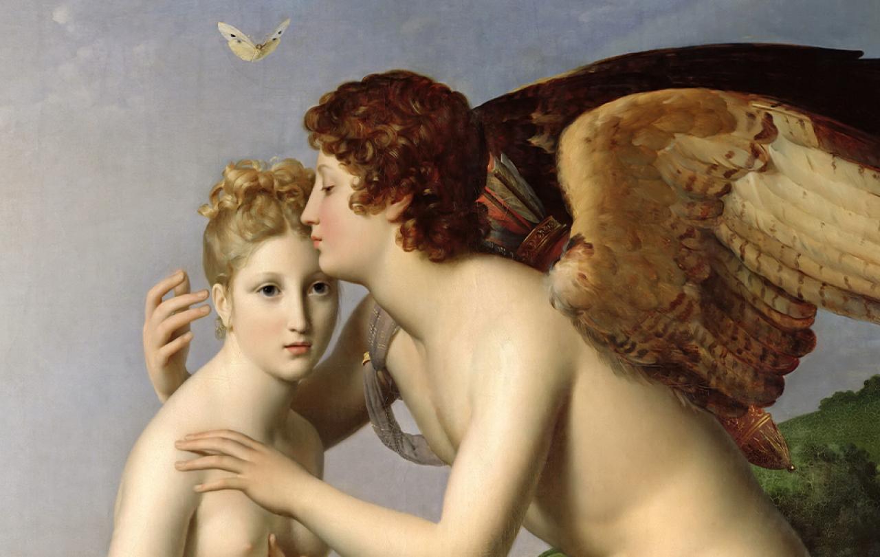 Two angels converse.