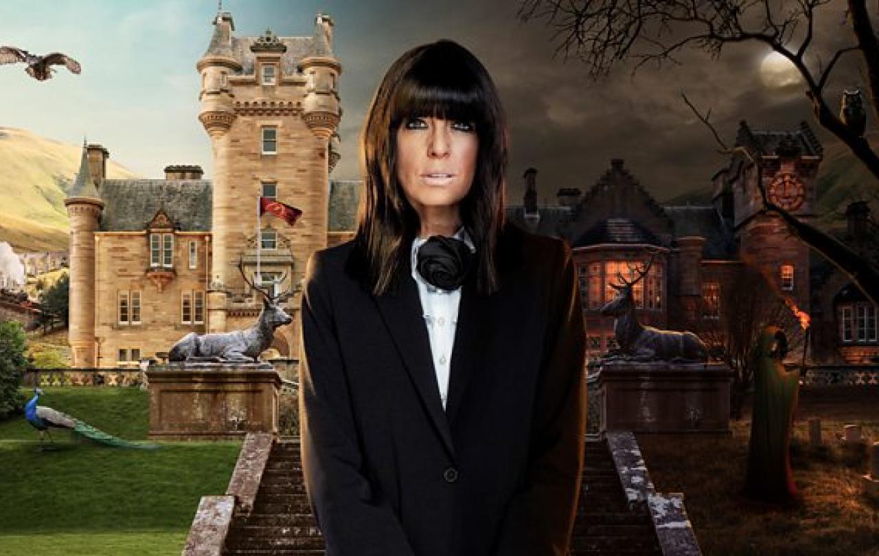 A montage shows a Scottish castle, the host of the V show the Traitors and a dark scary scene.