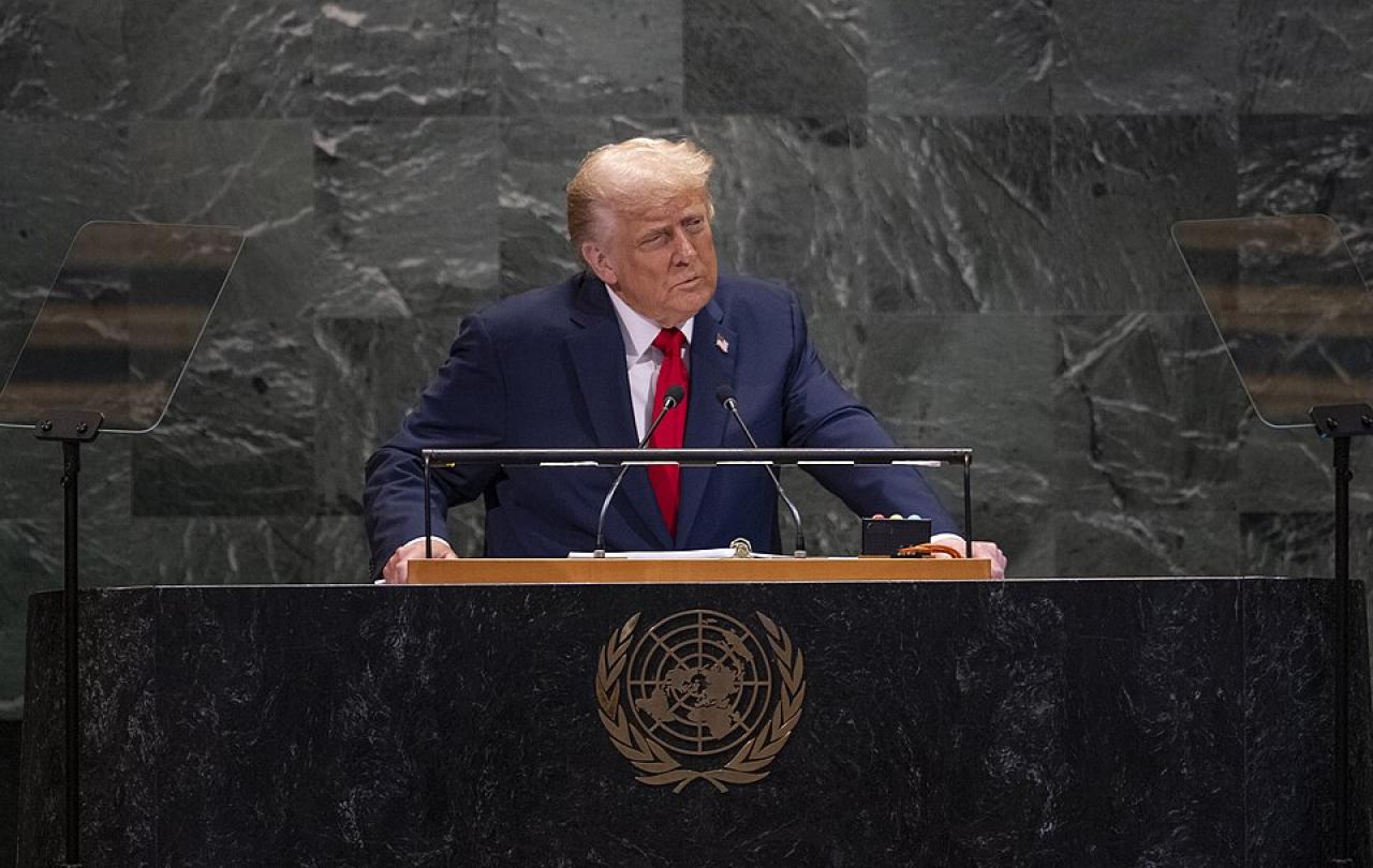 Trump address the UN.