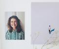 A composite show a smiling woman next to a small illustrate of someone walking off into the distance.