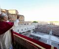 Pope Leo waves to the crowd.