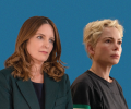 Two women in a composite image.