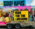 A colourful street food van