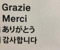 A check list shows 'thank you' in different languages.