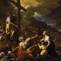 A 17th Century painting of Moses and the brazen cross.